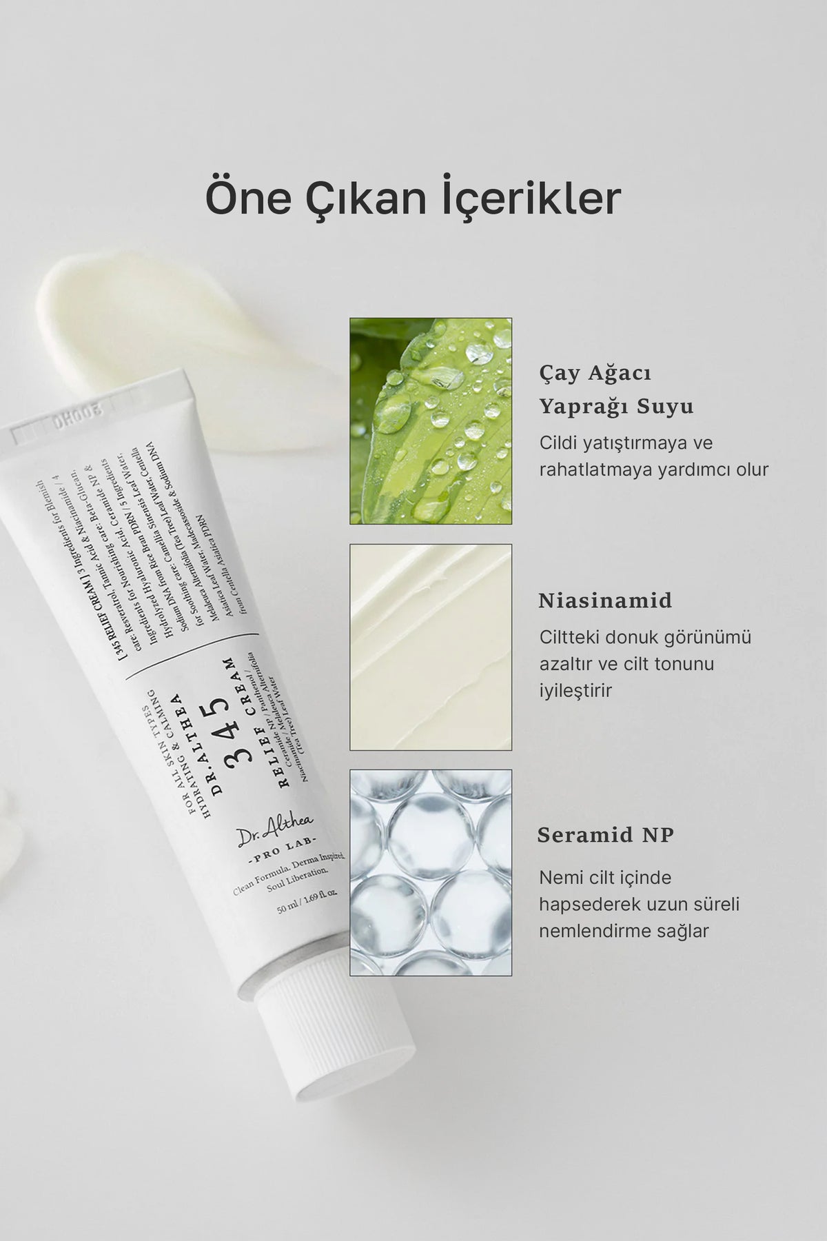 Kizariklik Karsiti Yatistirici Krem 50ml Resveratrol | Dr. Althea 345 Relief Cream | Akne Sonrasi Bakim